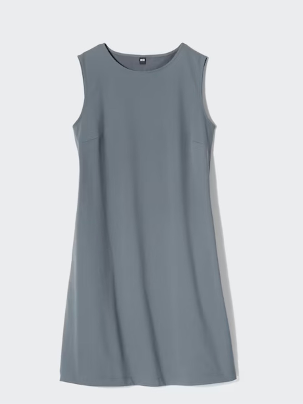 Uniqlo Sleeveless Shift Dress in Dusty Blue
